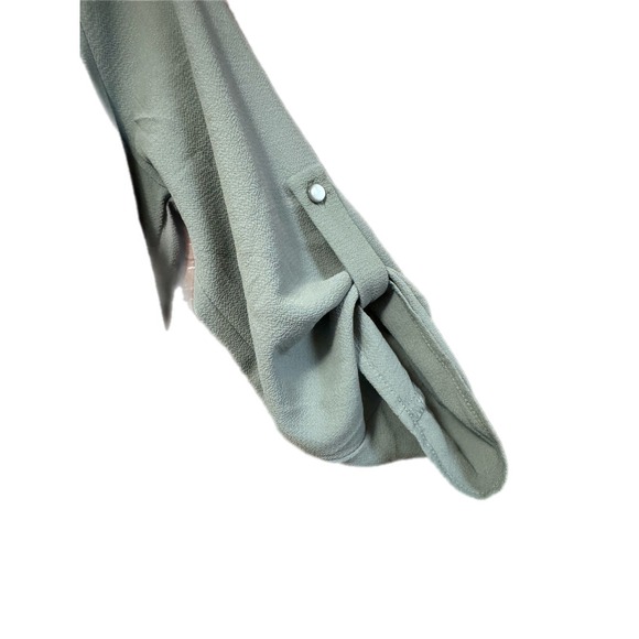 Monteau Shift Dress Womens Large Green Excellent midSleeve Belted Utility Pocket - Picture 3 of 7